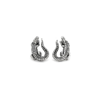 Crocodile Button Earrings
