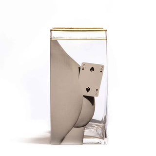 Seletti Vaso in Vetro "Toiletpaper" Grande - Two of Spades