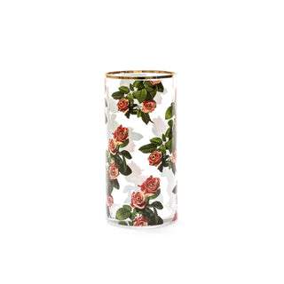 Vaso In Vetro Toiletpaper Ø Cm.15 H. 30 - Roses