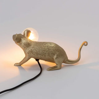 Seletti Lampada da tavolo "Mouse Lop Gold"