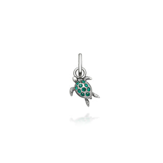 Mini Green Crystal Turtle Charm
