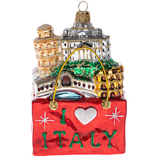 Decorazione Albero di Natale I love Italy