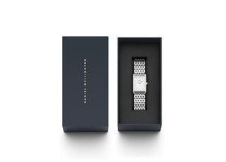 Daniel Wellington Orologio The Bound 32X22 9-Link S Bianco-