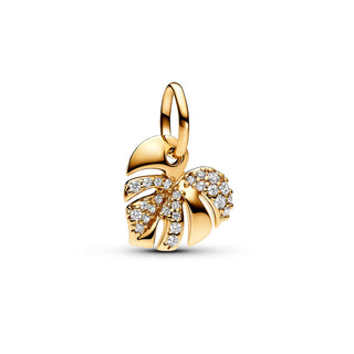 Pandora Charm Pendente Foglia di Monstera Scintillante-