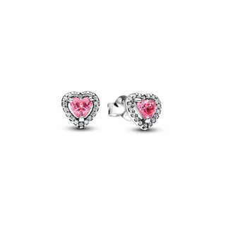 Orecchini Cuori in Rilievo Rosa