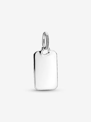 Pendente Medaglia Rettangolare da incidere in Argento 925