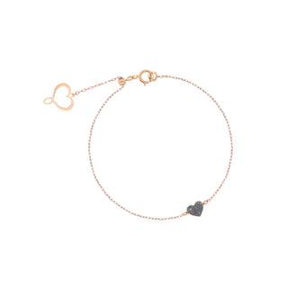 Maman et Sophie Bracciale in oro con cuore in polvere di