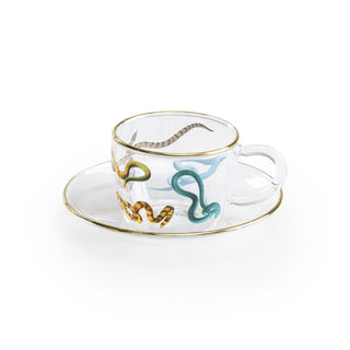 Seletti Tazzina caffè con piattino toiletpaper snakes