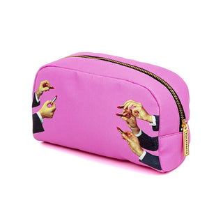 Seletti Beauty-case toiletpaper lipsticks pink
