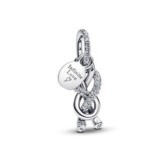 Infinity Knot and Pavè Pendant Charm
