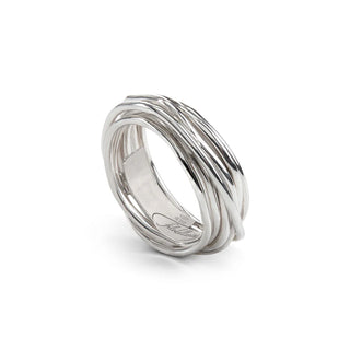 Filodellavita Classic Collection Ring, 7 Strands in 925 Silver