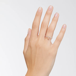 9K Rose Gold and Silver Bubble Ring