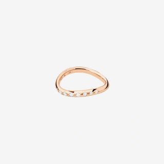 Essentials Ring 9K Rose Gold White Diamonds