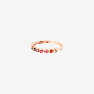 Anello Bollicine Oro Rosa 9K pietre colorate