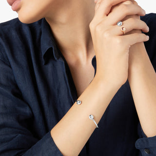 Silver Nugget Cuff Bracelet