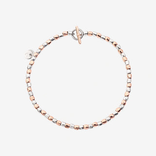 Mini Granelli Bracelet 9K Rose Gold and Silver