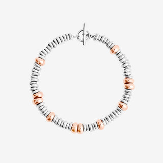 Rondelle Bracelet Classic Silver and Bold Gold