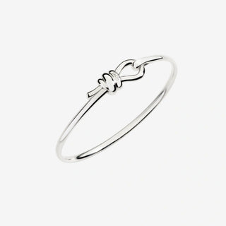 Silver Knot Bangle Bracelet