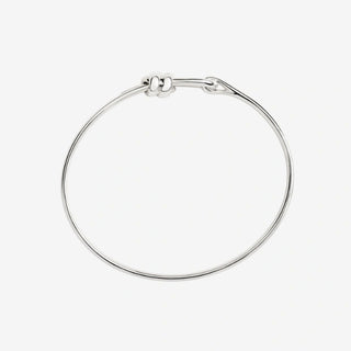 Silver Knot Bangle Bracelet