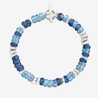 Bracelet Rondelle Silver And Recycled Plastic