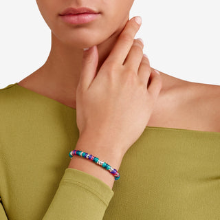 Bracciale Rondelle In Argento e Plastica Riciclata