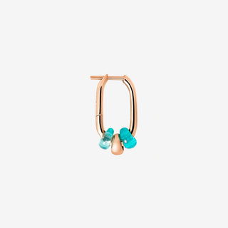 Hoop Earring Rondelle Silver Rose Gold & Recycled Plastic