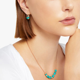 Hoop Earring Rondelle Silver Rose Gold & Recycled Plastic