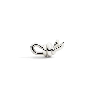 Silver Knot Stud Earring - Left