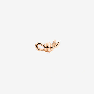 9K Rose Gold Knot Stud Earring - Left