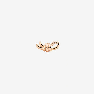 9K Rose Gold Knot Stud Earring - Right