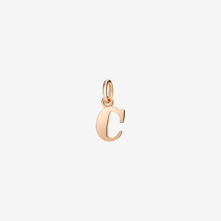 Charm Lettera C Oro Rosa 9K