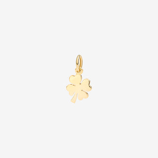 18K Yellow Gold Four Leaf Clover Charm