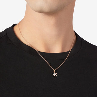 Charm Star 9K Rose Gold Pearl Enamel