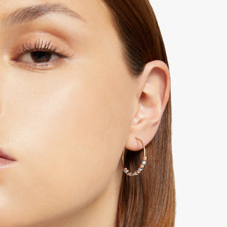 Mini Granelli Earrings 9K Rose Gold and Silver