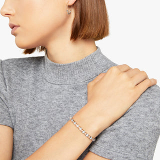 Mini Granelli Earrings 9K Rose Gold and Silver