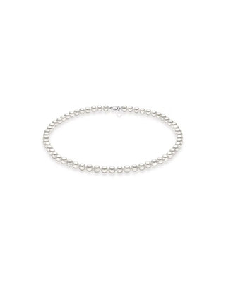 Girocollo In Oro Bianco 18 KT Perle Coltivate  5,5/6 Charm Stella