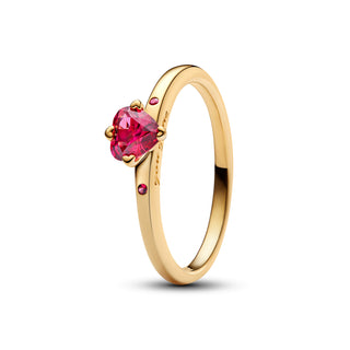 Red Heart Solitaire Ring