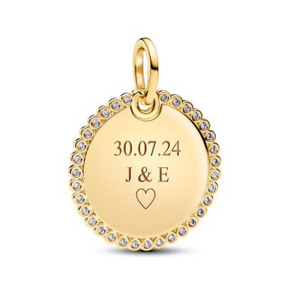 Charm Pendente Medaglia Luminosa da incidere
