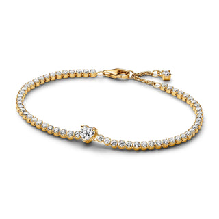 Tennis Bracelet with Embossed Heart