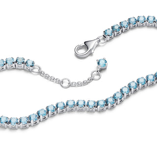 Blue Crystal Tennis Bracelet