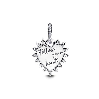 Charm Pendente Cuore Rosso con Freccia Grievole