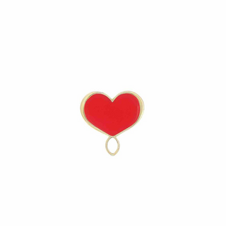 Orecchino singolo Cuore Rosso lobo