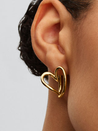 Orecchini Cuore Linea Sinuosa