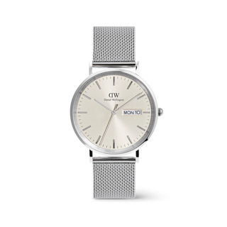 Classic Day Display Sterling Champagne Watch