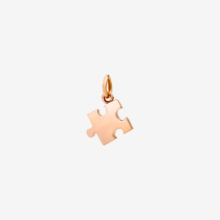 9K Rose Gold Puzzle Charm - dx