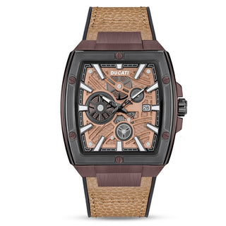 Orologio da uomo 3Hands Ducati Dt002 Coffee Dial Gun Case