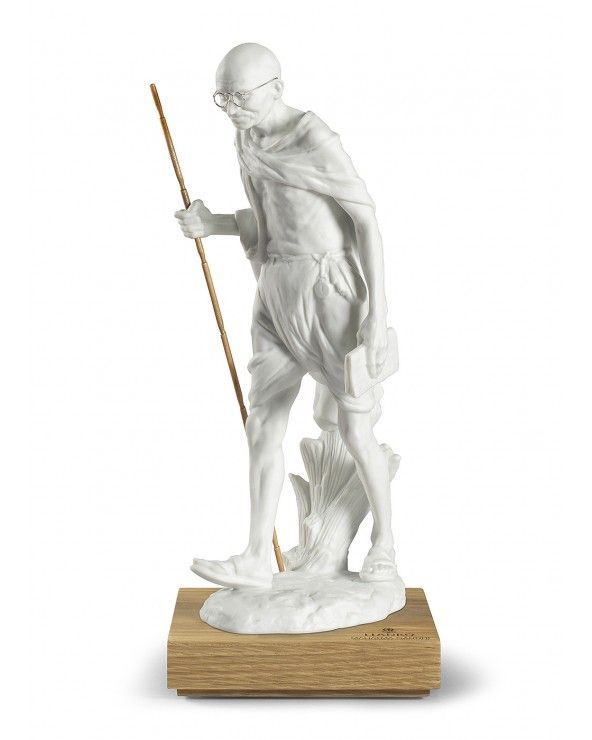 Lladrò Figurina mahatma gandhi. Bianco