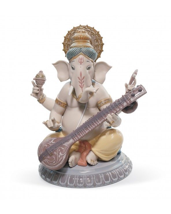 Figurina Ganesha con veena