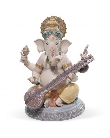 Lladrò Figurina ganesha con veena