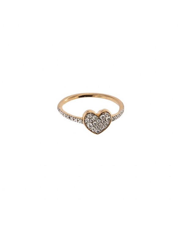 Chiara Ferragni Women's Ring - Little Heart with White Zircon Heart - Size  10 - 0